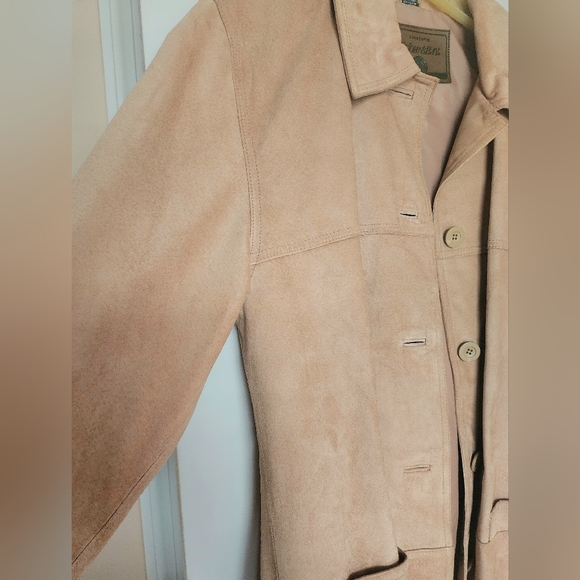 Tan suede jacket like new size M - Picture 2 of 11